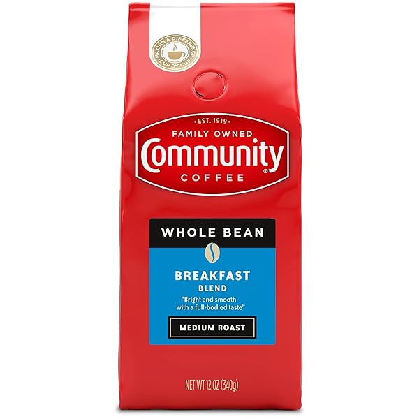 COMMUNITY COFFEE BREAKFAST BLEND WHOLE BEAN COFFEE, MEDIUM...