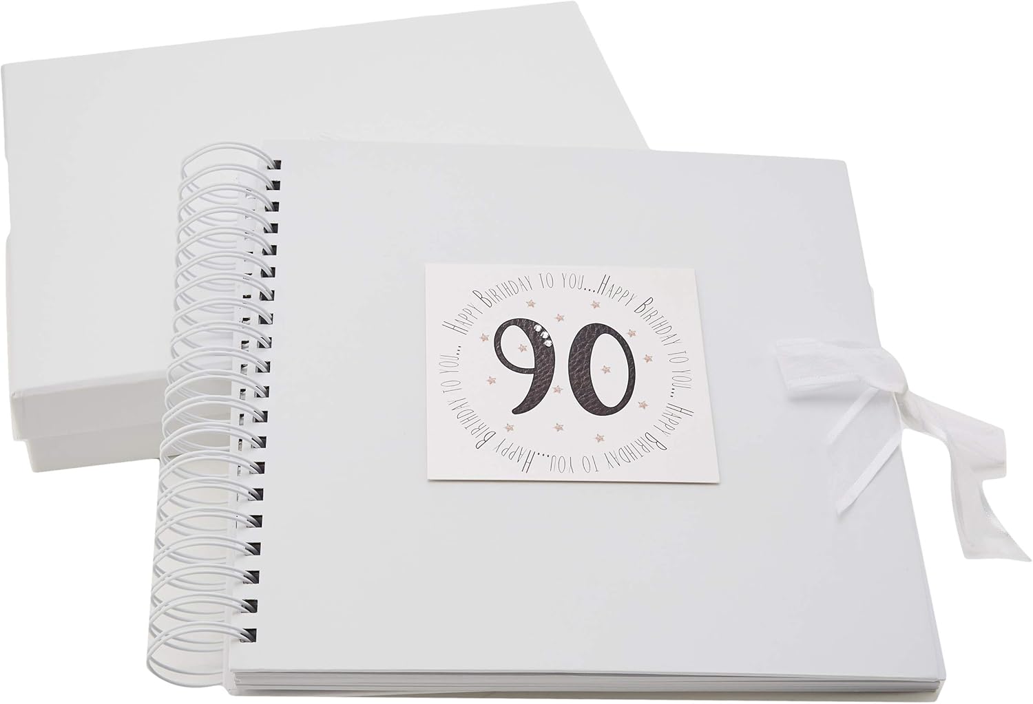 White Cotton Cards ‘Happy Birthday to You, 90' Card & Memory Book (MTGA90C)