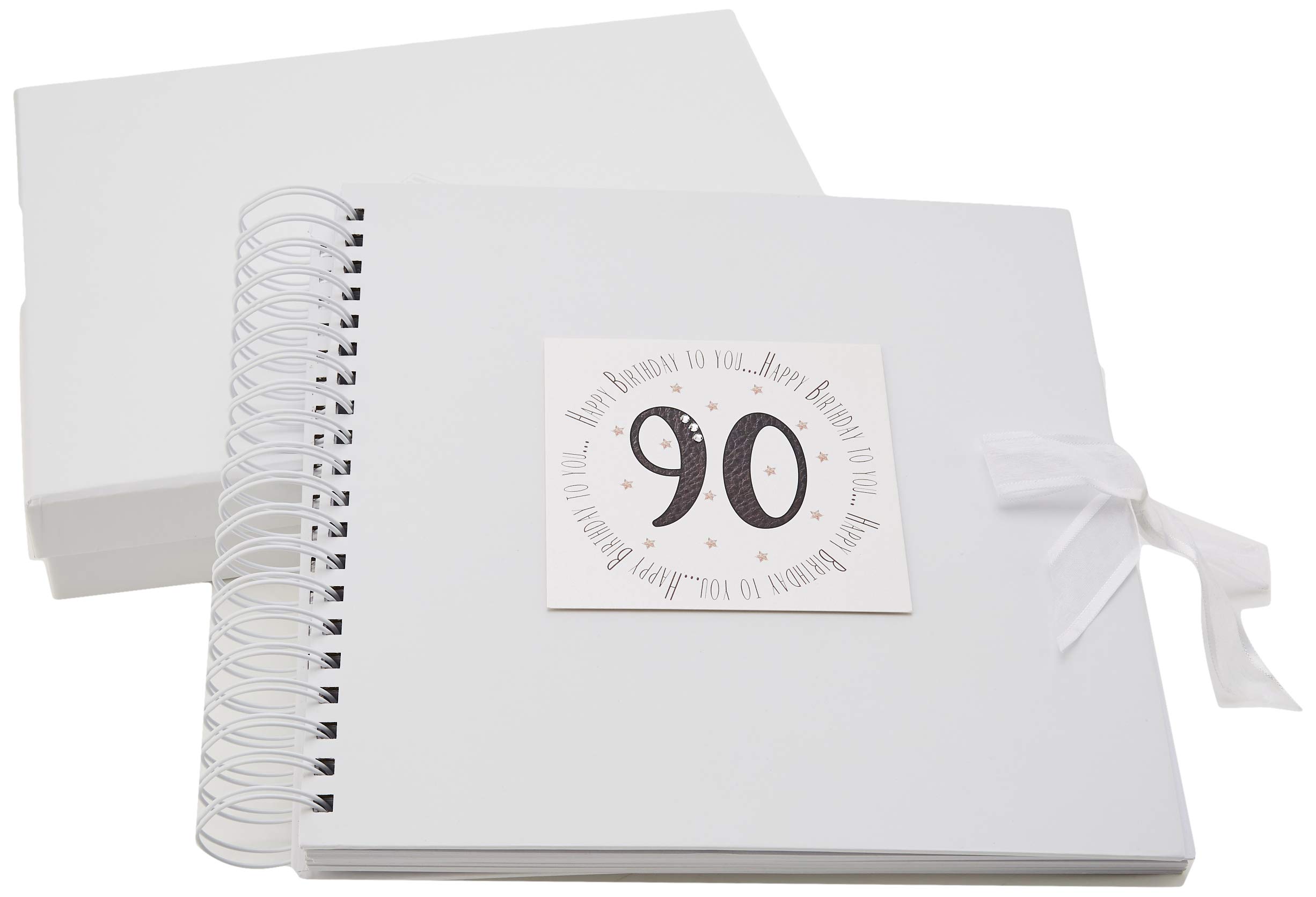 White Cotton Cards ‘Happy Birthday to You, 90' Card & Memory Book (MTGA90C)