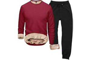 Men Sweatsuits Sets 2 Piece Sherpa Lined Hoodie and Sweatpants Fleece Sweashirt Winter Sweat Suit Track Suits for Men Set