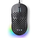 TMKB Falcon M1SE Ultralight Honeycomb Gaming Mouse, High-Precision 12800DPI Optical Sensor, 6 Programmable Buttons, Customiza
