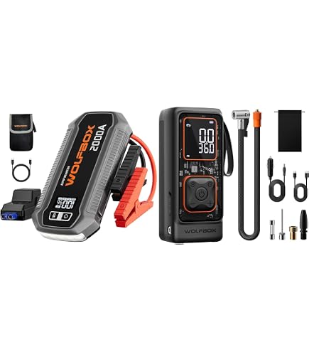 Amazon.com: WOLFBOX 3000A Jump Starter & 150PSI Tire Inflator