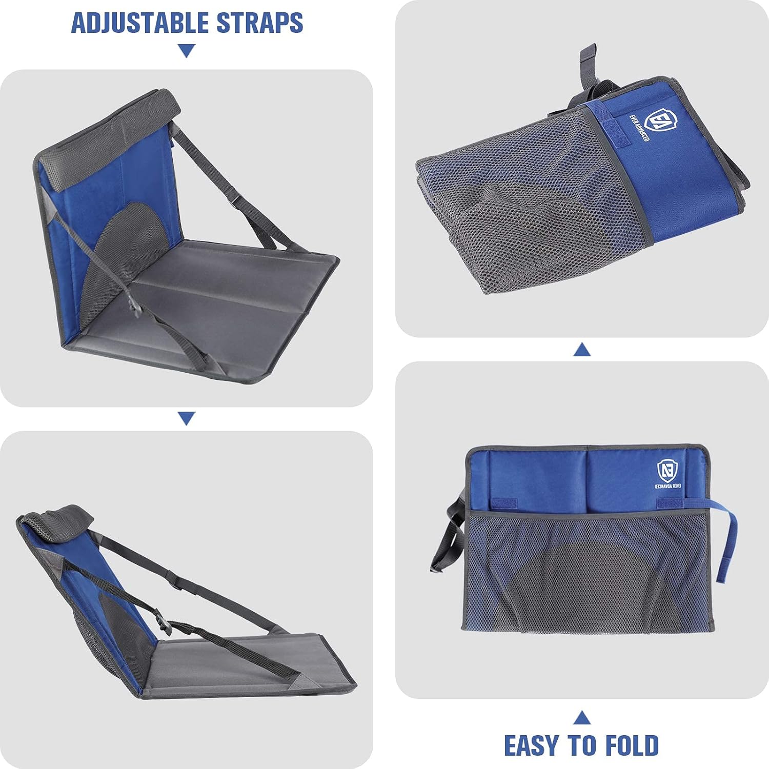 EVER ADVANCED Folding Stadium Seat Cushion Lightweight Stadium Seats for Bleachers and Camp Outdoor : Sports & Outdoors