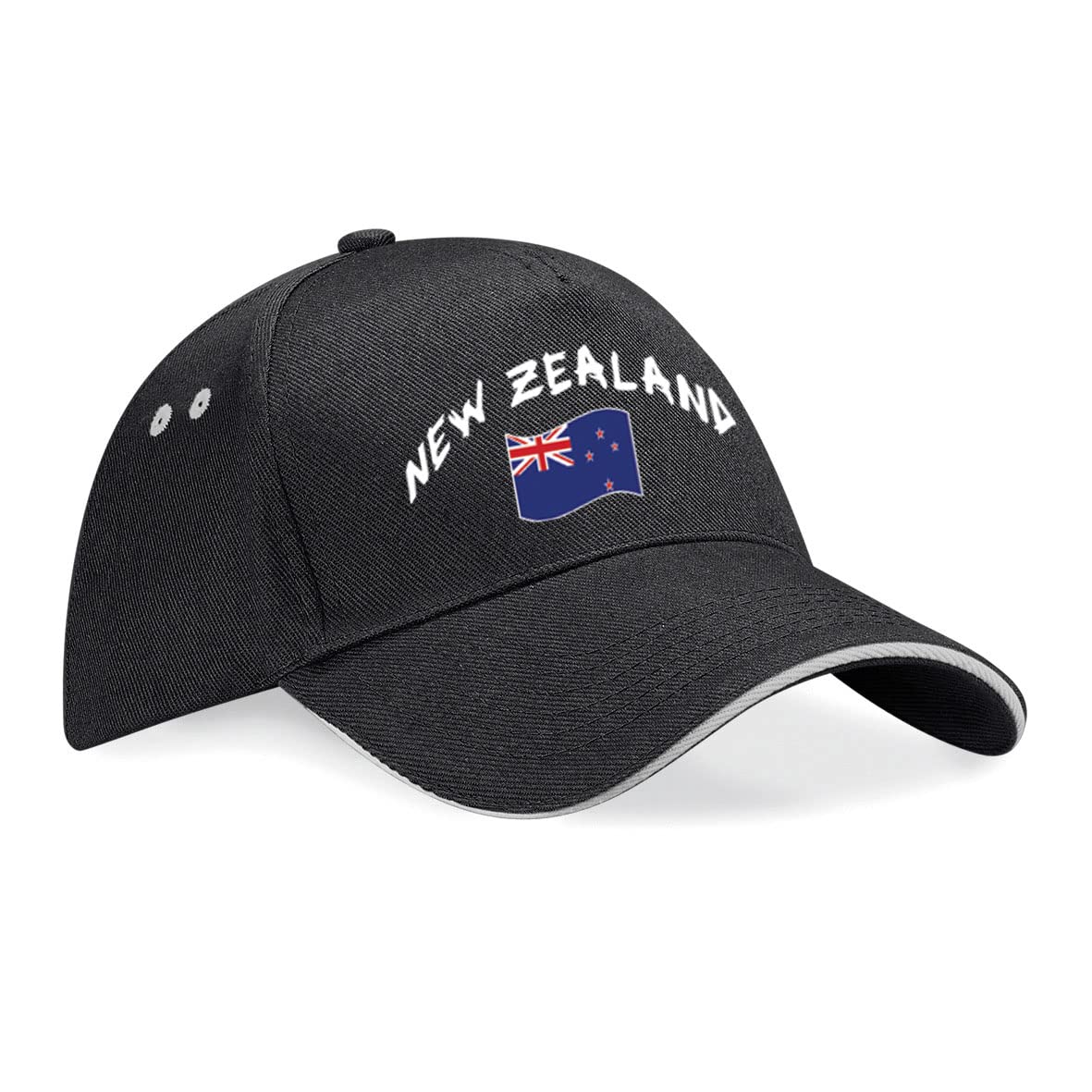 Supportershop New Zealand Baseball Cap, Black, One Size
