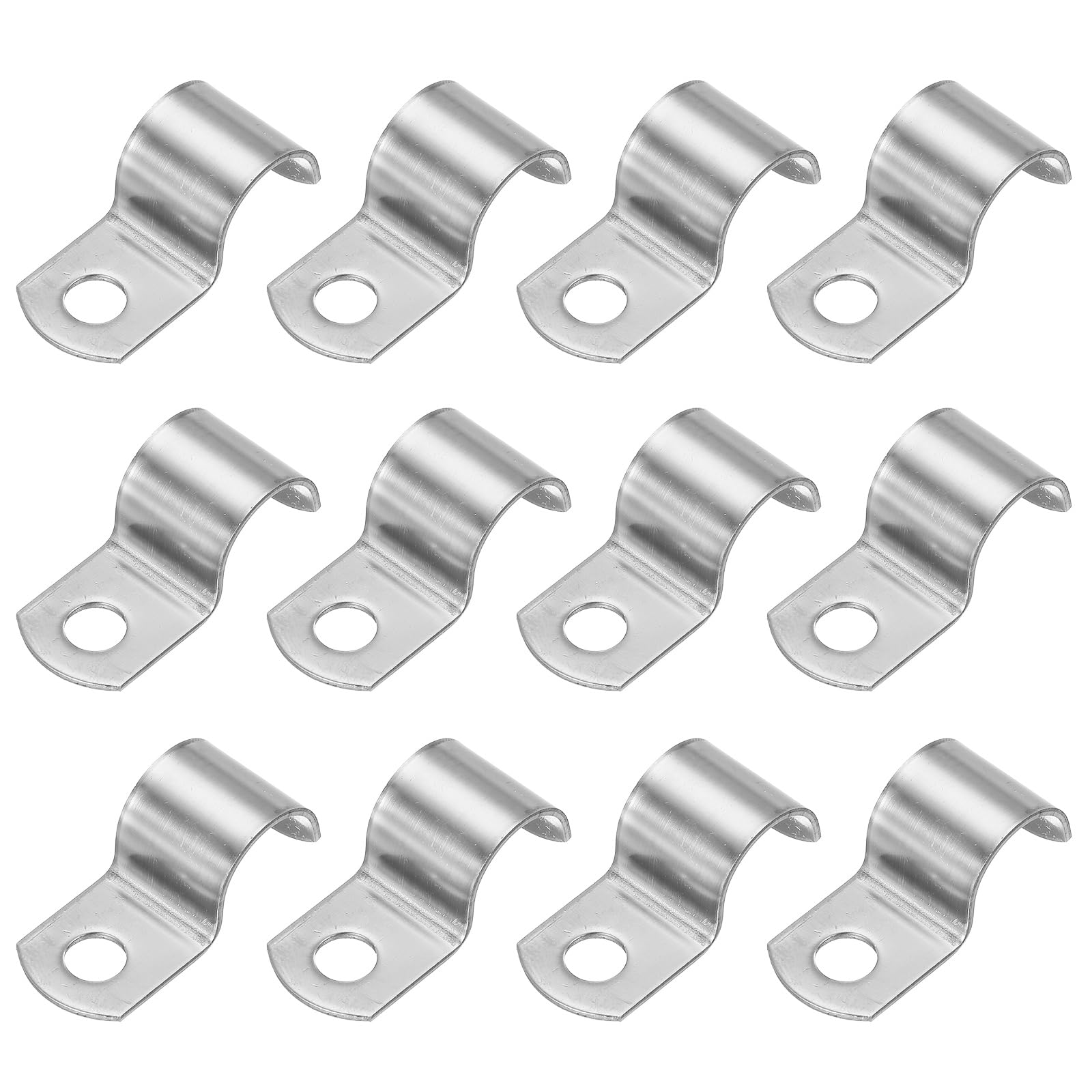 Photo 1 of PATIKIL 5/8" (16mm) Rigid Pipe Strap, 12 Pcs 304 Stainless Steel Conduit Clamp 1 Hole Thicken U Bracket Pipe Clamp Tube Strap for Pipe Cable Wire Fixing