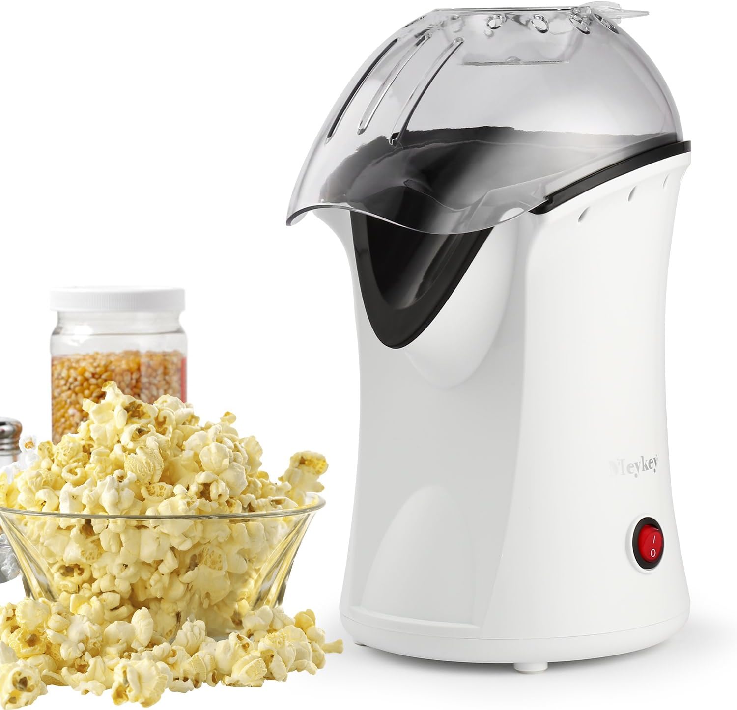 Amazon.de MEYKEY Popcorn Maschine, 1200 W Popcorn Maker für Zuhause