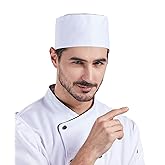 Nanxson 2Pcs Unisex Chef Hats for Men Women Chef Beanie with Breathable Mesh Adjustable Food Cap Kitchen Restaurant