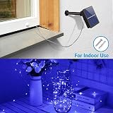 Ligarko Solar Fairy Lights 46ft 120LED 8 Modes Outdoor Copper Wire 2 Pack Blue view 4