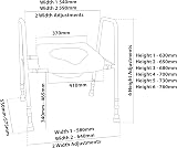 Aidapt Raised Toilet Seat with Frame Adjustable Height Width Non-Slip view 2