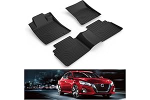 KIWI MASTER Floor Mats for 2019-2025 Nissan Altima All Weather Mat Front & Rear 2 Row Seat TPE Slush Liners Set Black