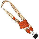 Save the Girls Original Clip and Go Phone Strap Pattern - Crossbody Phone Strap Chain with Zipper Wallet Pouch