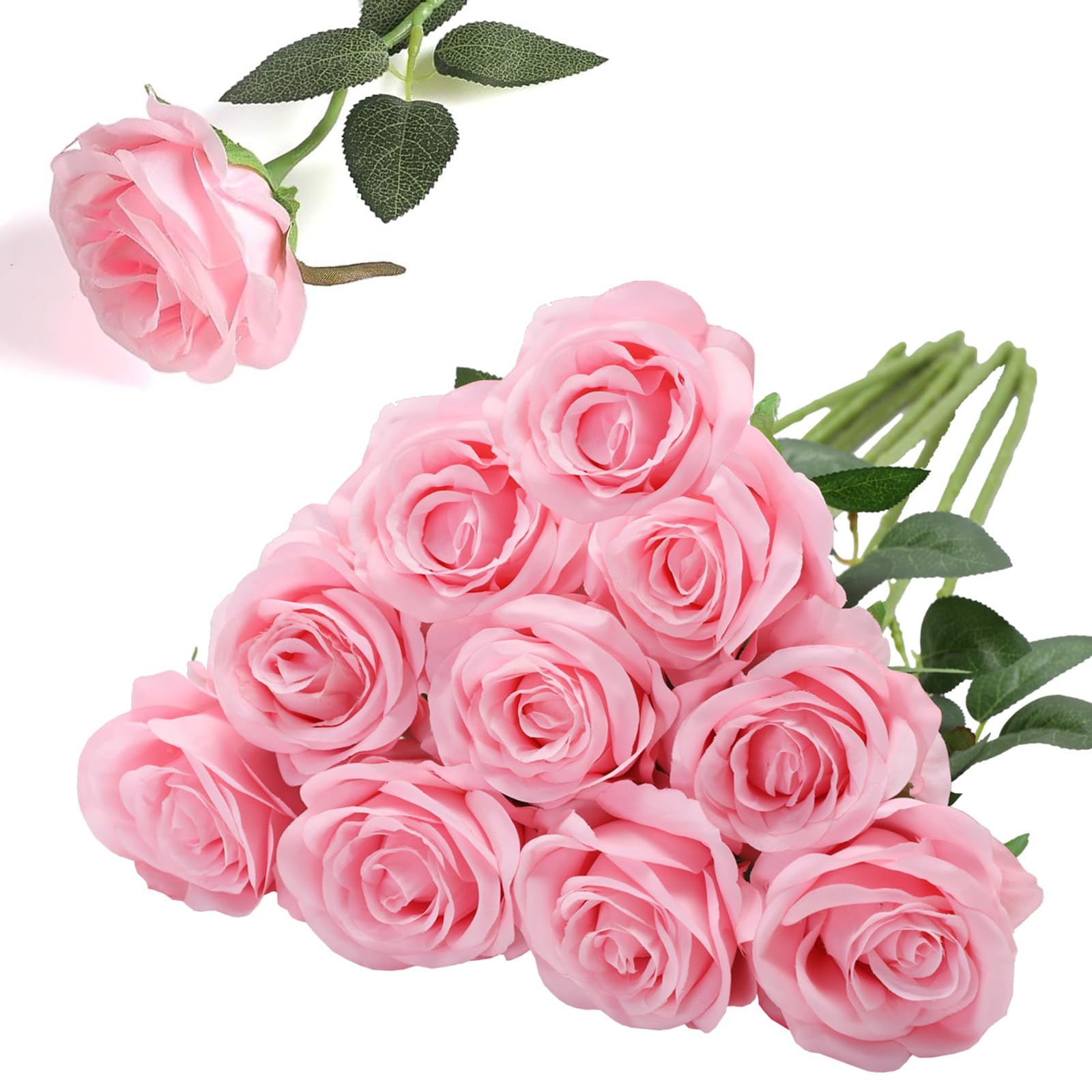 Nubry Artificial Silk Rose Flower Bouquet Lifelike Fake Rose for ...
