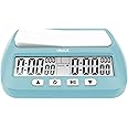 VINJOE Chess Clock Digital Chess Timer Professional for Board Games,Portable Digital Chess Clock & Game Timer with Basic,Bonus,Delay and Positive Time Features Best Gifts for Christmas (Blue)
