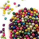 CrzBeadss Crafts No Hole Pearls, 1000pcs Colorful Pearls for Crafting, 4mm Pearls Beads for DIY, Table Scatter, Home Wedding, Birthday Party, Home Decorat, Wedding, Birthday Party