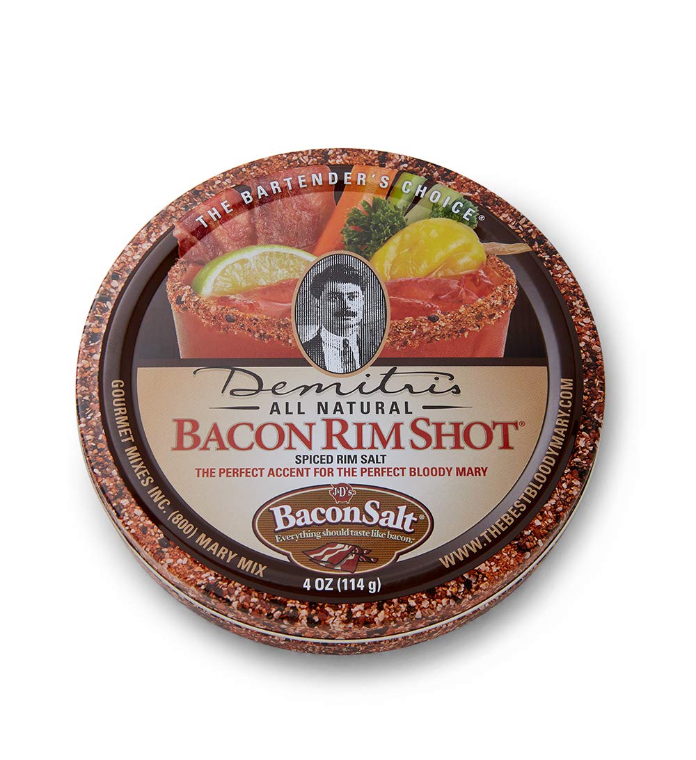 Demitri's Bacon RimShot, Spiced Rim Salt, 4 Ounce Tin : Bloody Mary Cocktail Mixes : Grocery & Gourmet Food