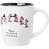 Silver Buffalo Disney Mickey and Friends Featuring Minnie Mouse Classics Evolution Jumbo Ceramic Mug, 25 Ounces