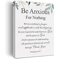 Amazon.com: Christian Canvas Wall Art Philippians 4:6-7 Be Anxious for