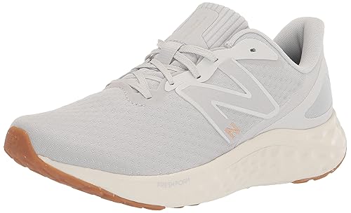 New Balance Women's Fresh Foam Arishi V4 Running Shoe, Summer Fog/Nimbus Cloud/Light Gold Metallic, 8.5