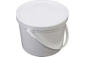 Consolidated Plastics Pail with Handle, Polypropylene, 1.5 Quart, White, 10 Piece