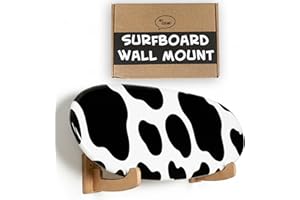 Ho Stevie! Surfboard Wall Mounts - Real Wood Racks + Cork Padding - Display Any Surf Board - Easy Installation