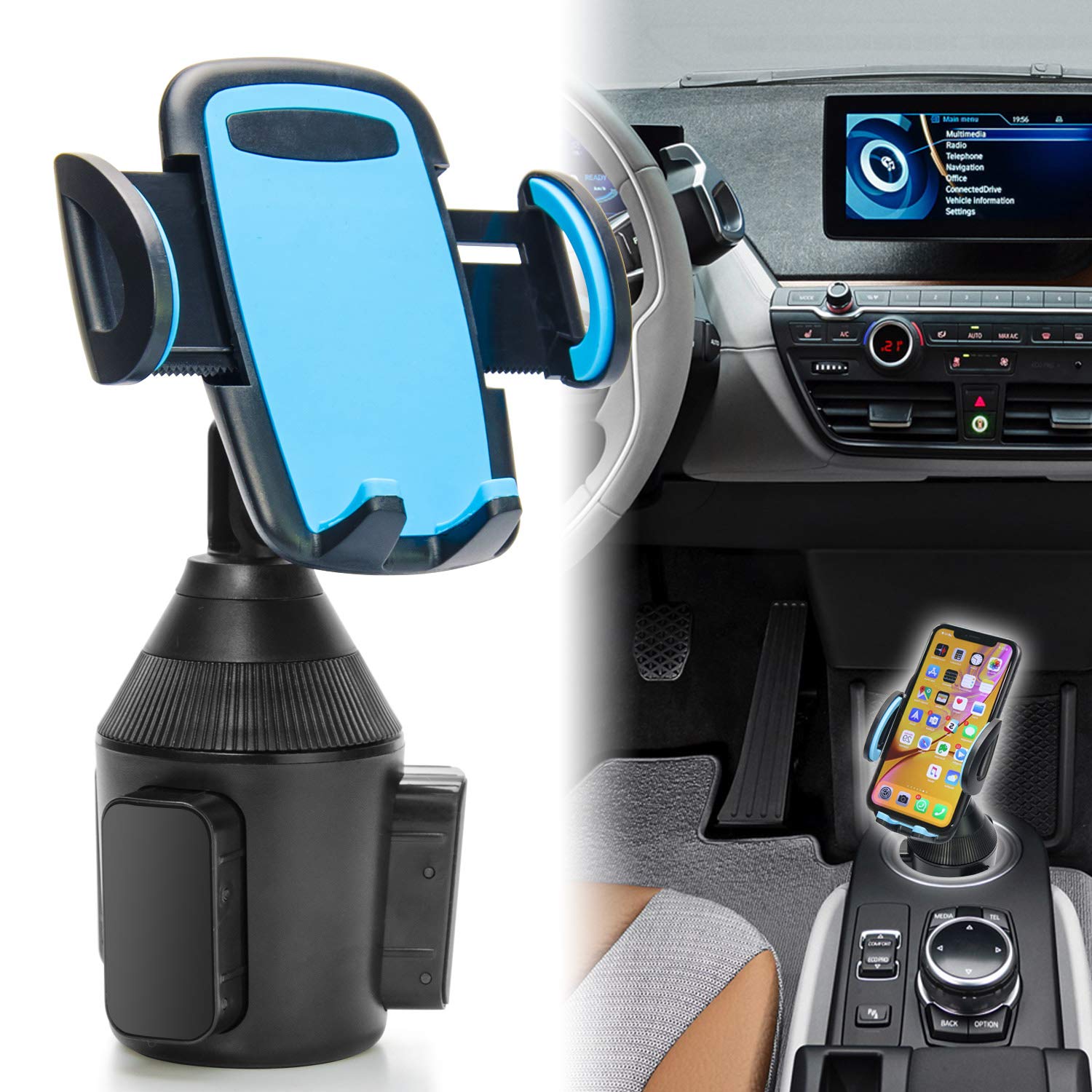 TOPGO Universal Adjustable Cup Holder Cradle Car Mount for