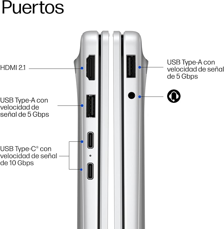 OmniBook 3 14-hz0000nsx - 14" WUXGA (1920x1200) portátil IPS antirreflexo, Snapdragon X AI PC, 16GB de RAM, 512GB SSD, Windows 11, QWERTY em espanhol, Prata, sem carregador incluído