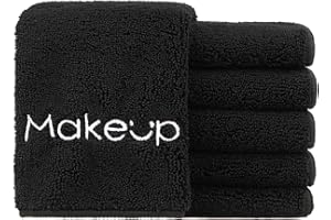 HOMEXCEL Makeup Remover Cloth 6 Pack,Premium Washable Soft 13x13 Inch Facial Cleansing Makeup Towels,Quick Dry Microfiber Fac