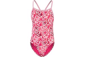 Dolfin Uglies Girls' One Piece Swimsuit - Athletic Practice Suit with Criss-Cross Straps