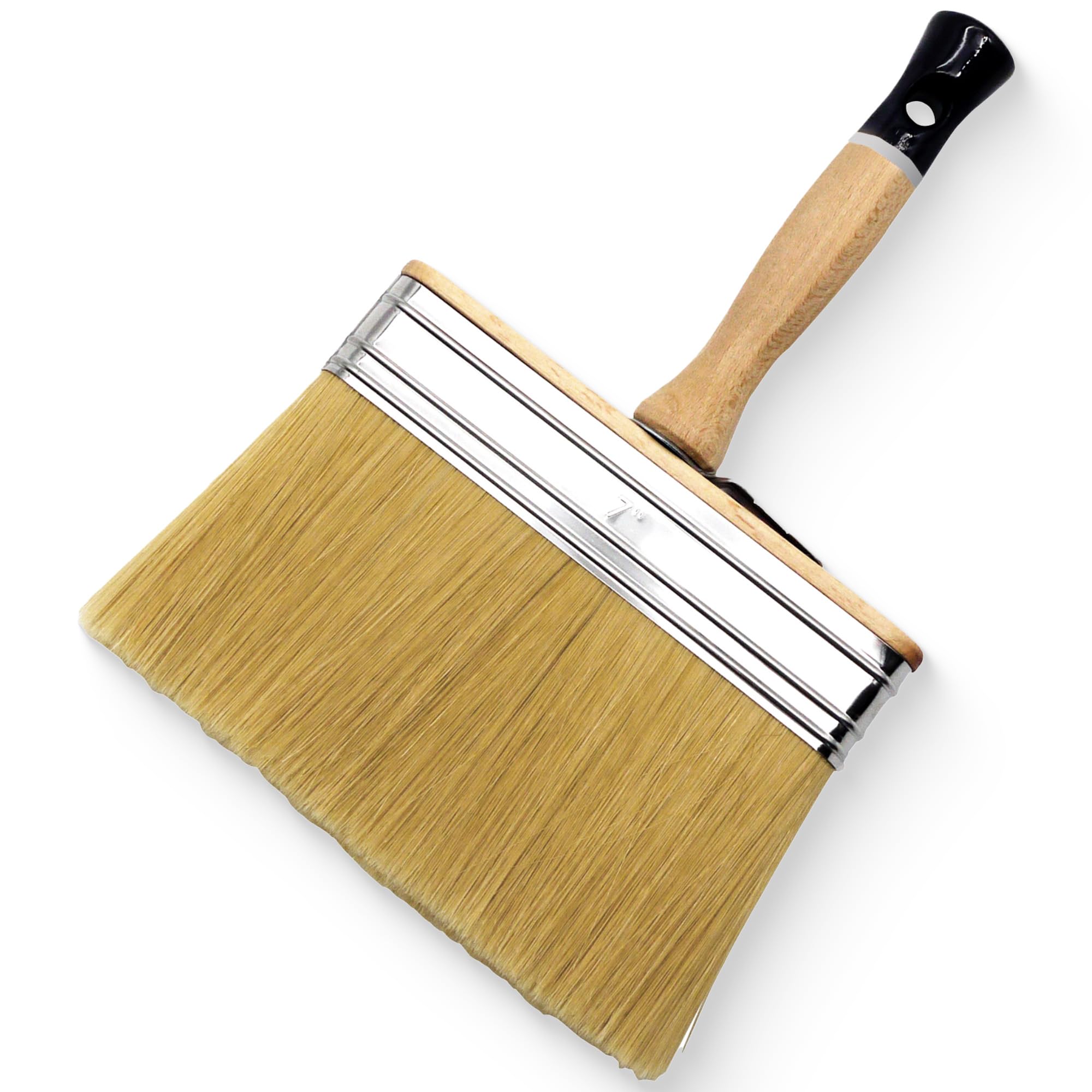 REFINA EVO Plastering Brush - 7" (180mm) Professional Water Brush for Rendering, Plastering, Brushing with Adjustable Bucket Clip, Stainless Steel Ferrule & Ergonomic Hardwood Handle