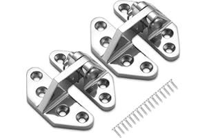 DIALESHU Heavy Duty Long Reach Hinge 2.87 x 2.6 in, Marine Boat Hatch Hinges 316 Stainless Steel, Sturdy Deck Cabinet Door Hi