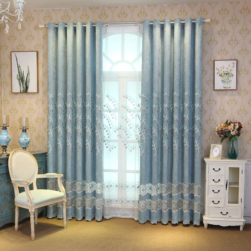 Amazon Com Aifish Living Room Semi Blackout Curtains European