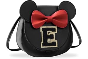 IQIMOTT Toddler Purse Girl Wallet for 2-10 Year Old Birthday Gift, Personalized Kids Little Mouse Ear Bow Crossbody Shoulder Purse