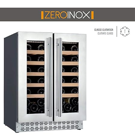 ZeroInox - Nevera de Vino con Doble ventilación, 100 litros, con ...