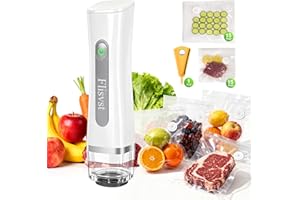 Compact Vacuum Sealer for Food Storage, Powerful Handheld Vacuum Sealer Machine with Visible Water Tank-30 Reusable Vacuum Ba