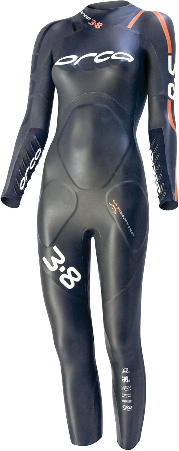 ORCA Women's 3.8mm Full Sleeve Wetsuit, Black, Large