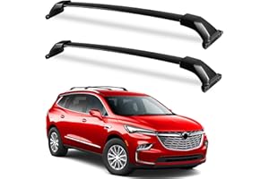 KINGGERI 260lbs Roof Rack Cross Bars Compatible with Buick Enclave 2018-2024 (with Flush Side Rails), Heavy Duty Aluminum Roof Rails Crossbars Luggage Cargo Carrier Rooftop Car SUV Black Accessories