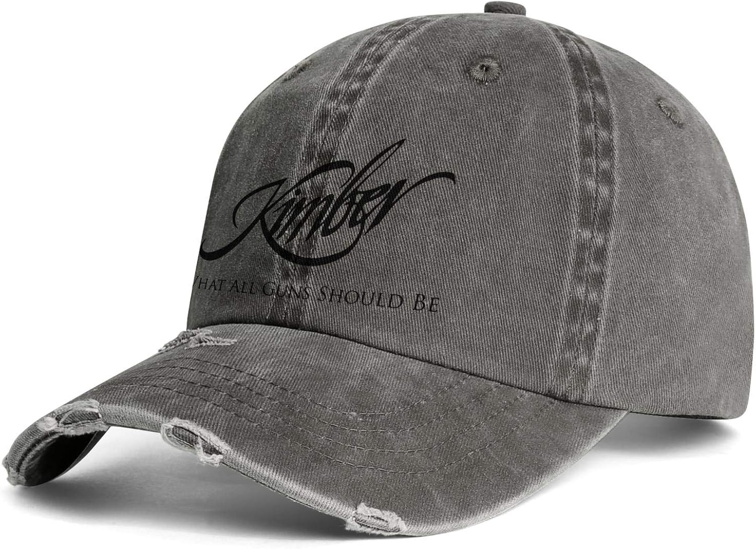 Kimber Distressed Washed Denim Hat for Mens Womens Vintage Brown