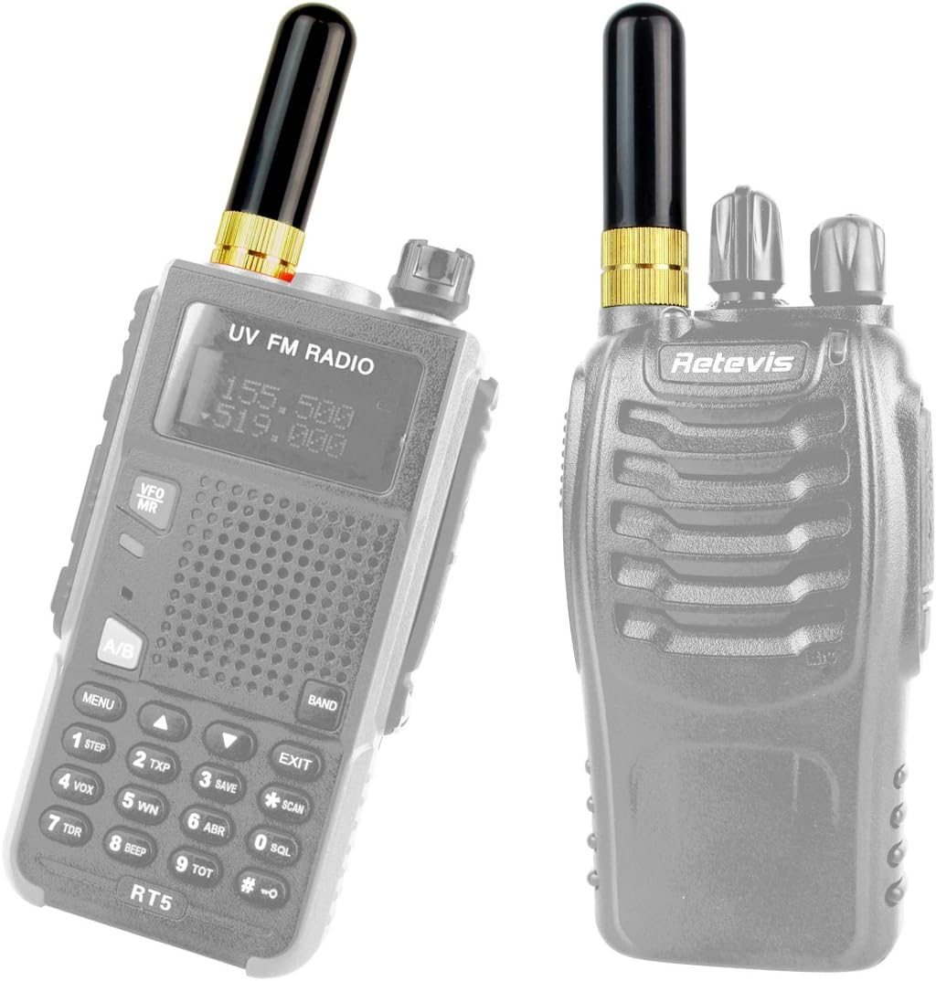 Retevis RT805s Two Way Radio Antenna SMA-F Dual Band VHF/UHF Short Walkie Talkie Antenna Short Antenna Compatible with Walkie Talkie RT5 RT5R RT7 RT21 Baofeng BF-888S UV-5R UV-5R Plus (1 Pack) - Image 3