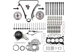 GPQ Engine Overhaul Rebuild Kit Rocker Arms Lifters Kit Timing Chain Kit VVT Head Gasket Set Water Pump & Oil Pump Fit For Toyota Camry Rav4 Highlander Scion tC VENZA Avalon 2.5L 2.7L 2ARFE 2009-2018