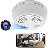 Hidden Camera Smoke Detector Spy Camera - PIR 180 Days Standby WiFi IP 1080P HD APP Remote Real-Time View Live Night Vision M