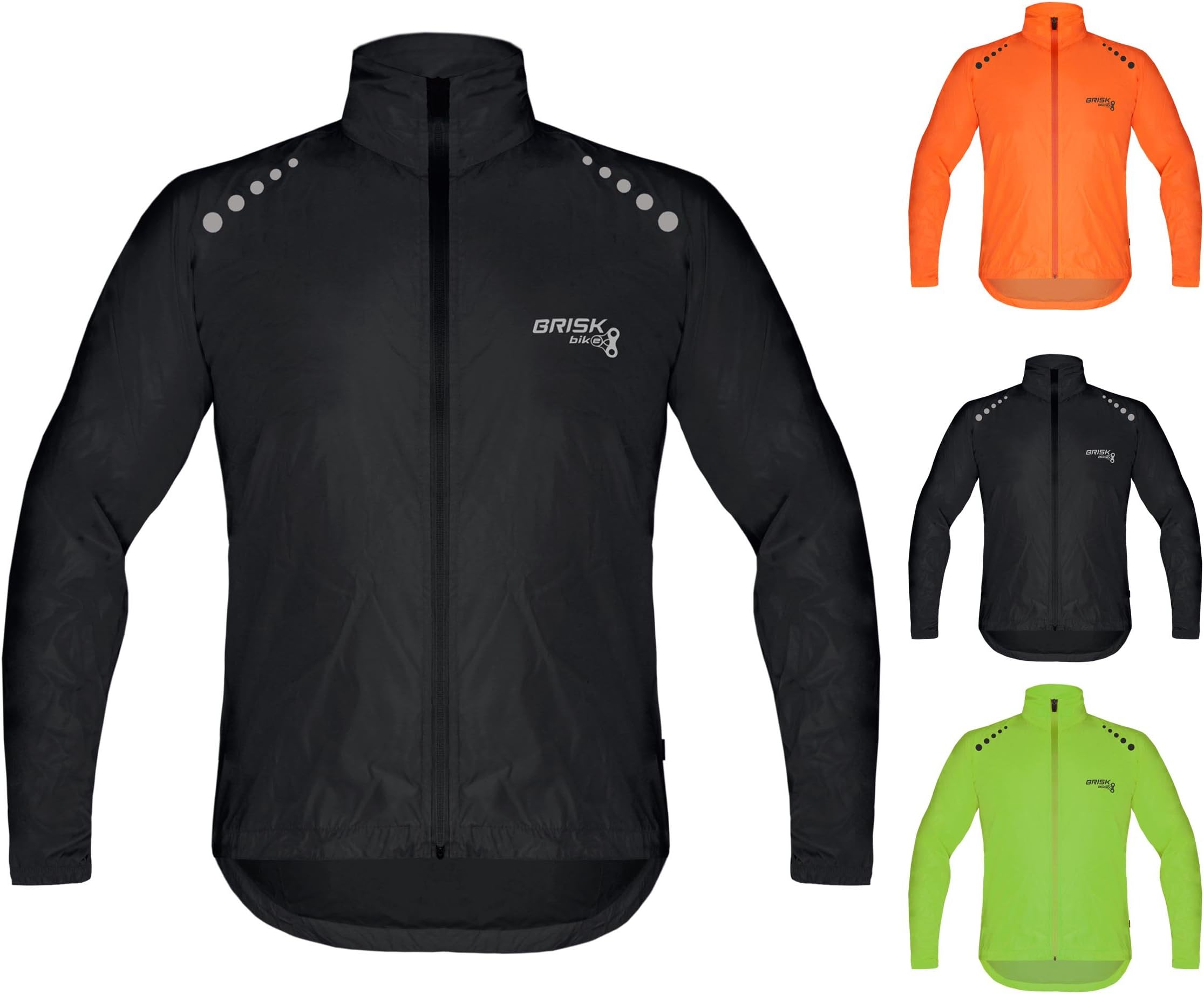 Brisk Bike all weather waterproof rain jacket for cycling training bicycling