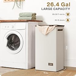 SOLEDI Laundry Hamper with Lid - 100L XL - Large