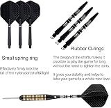 Sanfeng 27g Steel Tip Darts Set Brass Barrel Black Shafts 9 Flights O-Rings Tool view 4