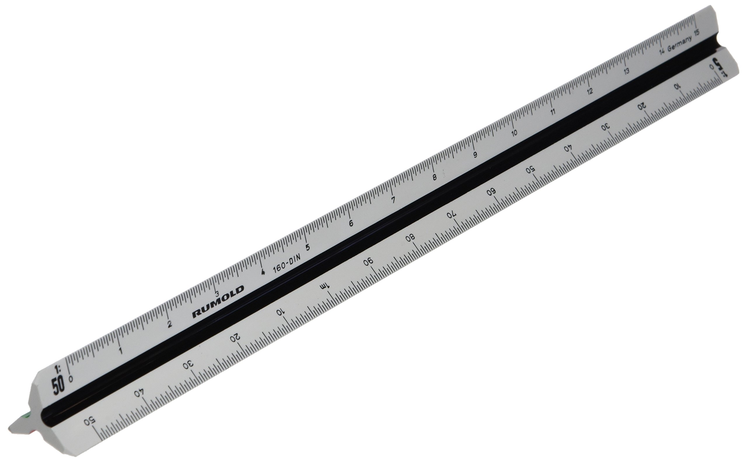 Rumold Precision Triangular Scale 160/DIN/30 30 cm White Plastic Engineer DIN