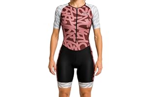 WIXEN SPORTS WIXEN PRO Women Triathlon Suit Sleeve Trisuit Aerodynamic Swim Bike Run Suit Back Pocket