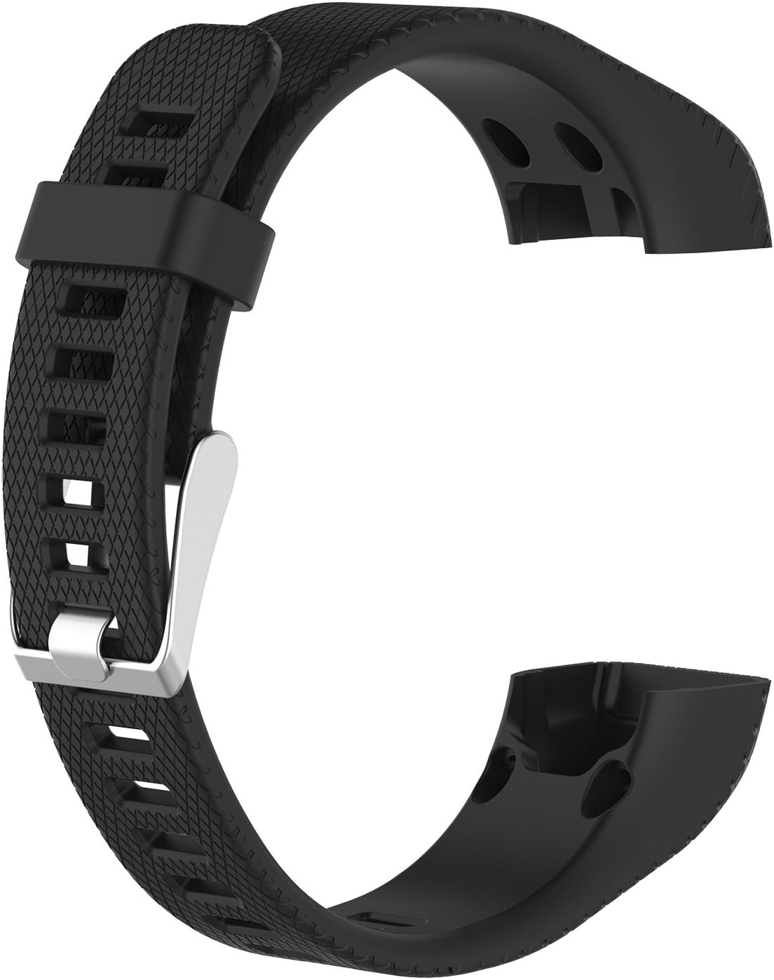 Huwokxix Watch Strap compatible with Garmin vivosmart HR+,Adjustable Silicone Sports Strap Replacement Band for Garmin Approach X10/X40 (Black) - Image 3