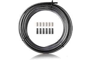 GIONFE Brake Cable Housing,Lined Bicycle/Bike Brake Cable Housing,Bicycle Brake Cable Housing,Bicycle Brake Cable Gear Wires Bikes Replacement Accessory for Mountain Road Bike, 5mm 3 Meters (Black)