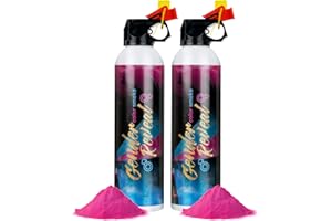 WITOROR Gender Reveal Fire Extinguisher Color Blasters, Pink Gender Reveal Color Blaster Extinguisher with Color Tip, Gender Reveal Party Idea 2PACK