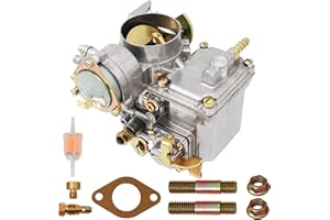 NENKUTEN Carburetor 34 PICT-3 for VW Beetles Super Beetles 1971-1979 Dual Port 1600cc Engine 12V Air Cooled Type 1 Engines Automatic Choke Thing Karmann Ghia Squareback Transporte OEM#113129031K, 98-1289-B