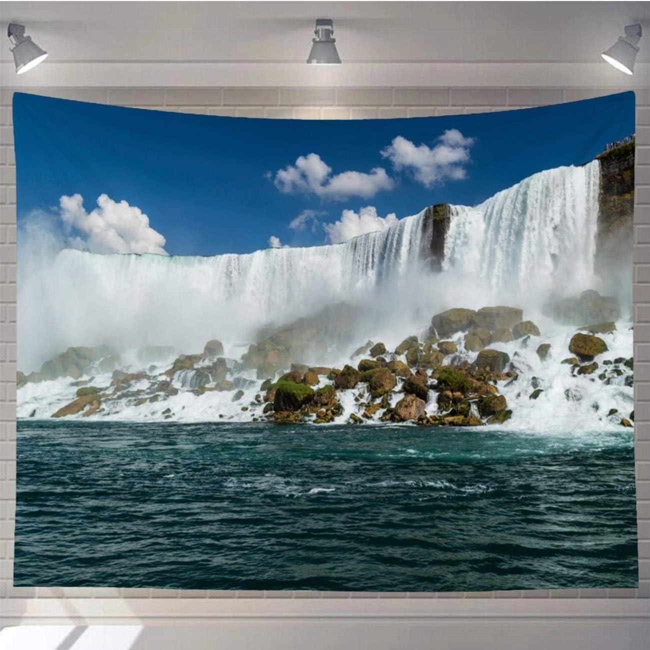 OTTOSUN Nature Tapestry Wall Hanging,Niagara Falls New York,Wall Art for Living Room Bedroom Home Decor,90x70 in
